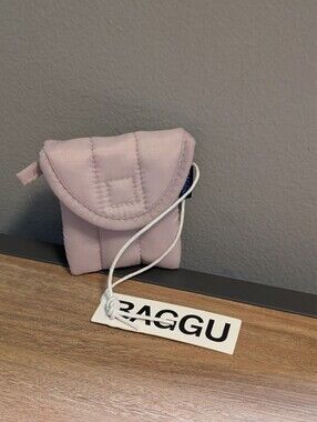 Baggu Puffy Earbud Pouch Case Dusty Pink NEW